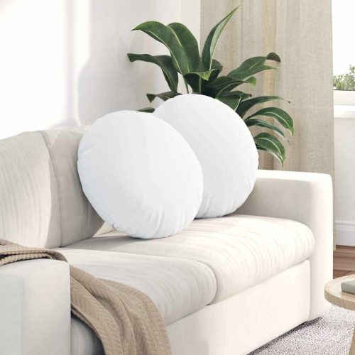 Ülőpárnák 2 pcs Fehér Ø50 x 19 cm szövet