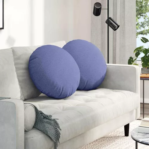 Ülőpárnák 2 pcs Farmerkék Ø50 x 19 cm szövet