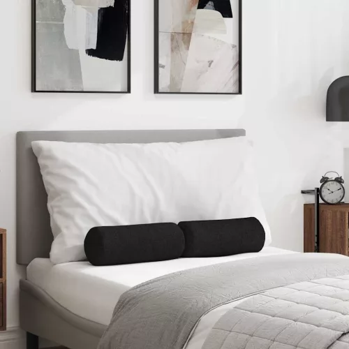 Hengerpárnák 2 pcs Fekete Ø 15 x 40 cm szövet