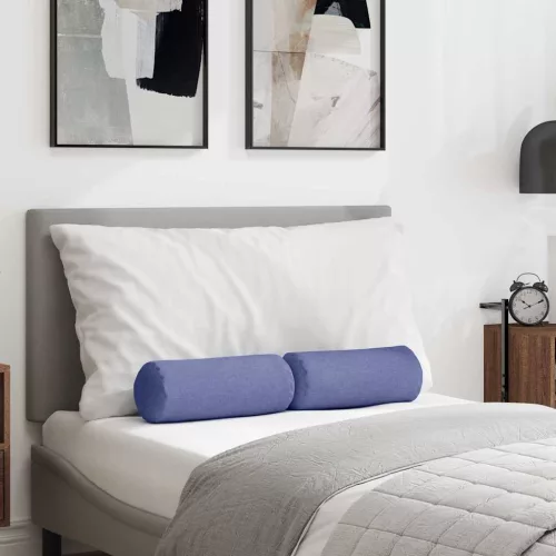 Hengerpárnák 2 pcs Farmerkék Ø 15 x 40 cm szövet