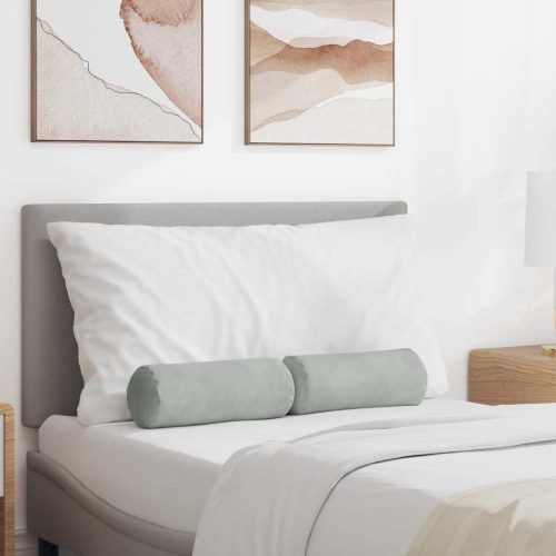 Hengerpárnák 2 pcs Világosszürke Ø 15 x 40 cm Bársonyos szövet