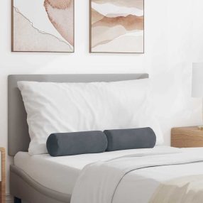   Hengerpárnák 2 pcs Sötétszürke Ø 15 x 40 cm Bársonyos szövet