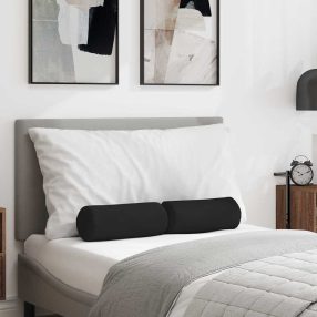   Hengerpárnák 2 pcs Fekete Ø 15 x 40 cm Mikroszálas Szövet