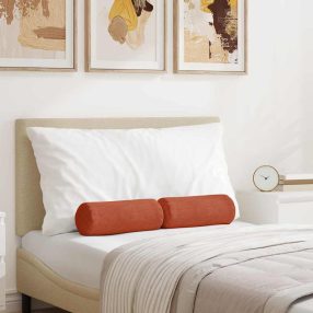   Hengerpárnák 2 pcs Piros Narancs Ø 15 x 40 cm Bársonyos szövet