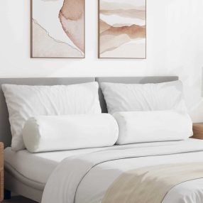 Hengerpárnák 2 pcs Fehér Ø 25 x 70 cm szövet