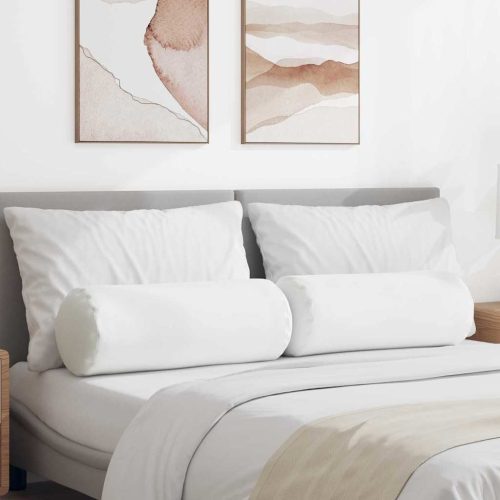 Hengerpárnák 2 pcs Fehér Ø 25 x 70 cm szövet