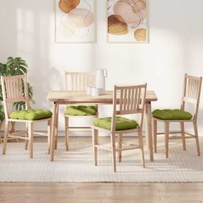 Ülőpárnák 4 pcs Világos zöld 40 x 40 x 12 cm szövet