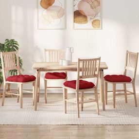 Ülőpárnák 4 pcs Piros 40 x 40 x 12 cm szövet