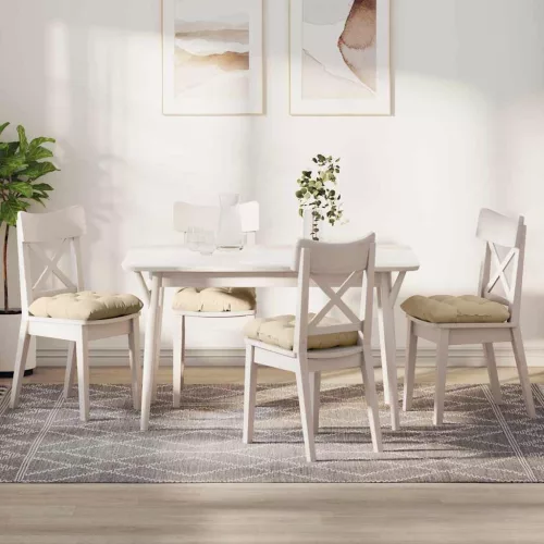 Ülőpárnák 4 pcs Krém 40 x 40 cm Mikroszálas Szövet