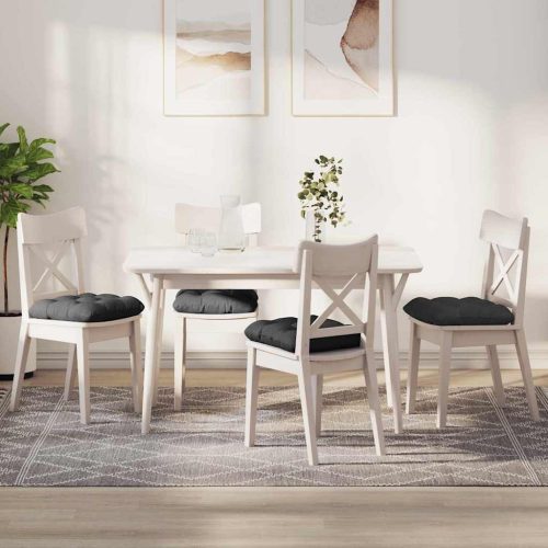 Ülőpárnák 4 pcs Sötétszürke 40 x 40 cm Bársonyos szövet