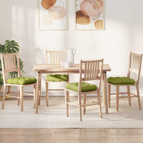 Ülőpárnák 4 pcs Világos zöld 45 x 45 x 12 cm szövet