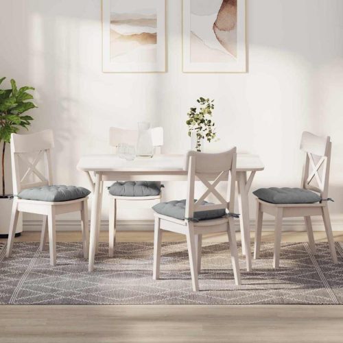 Ülőpárnák 2 pcs Világosszürke 40 x 40 x 6 cm szövet