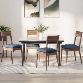 Ülőpárnák 4 pcs Kék 40 x 40 x 6 cm Bársonyos szövet