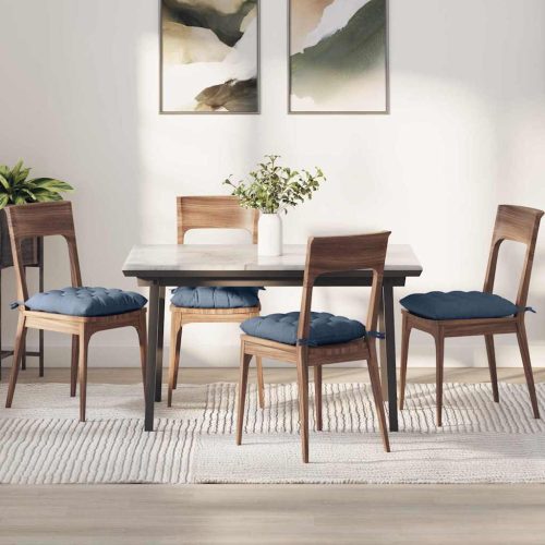 Ülőpárnák 4 pcs Kék 40 x 40 x 6 cm Bársonyos szövet