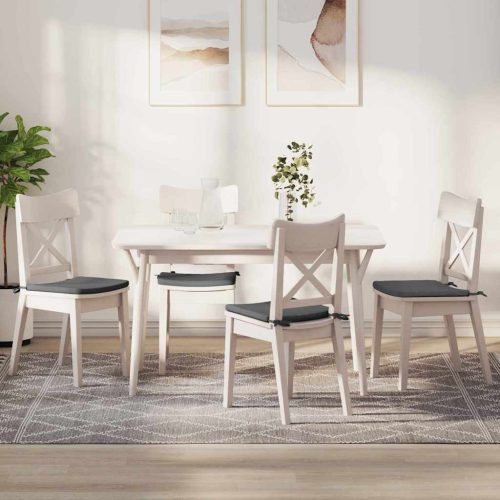 Ülőpárnák 4 pcs Sötétszürke 40 x 40 x 3 cm szövet