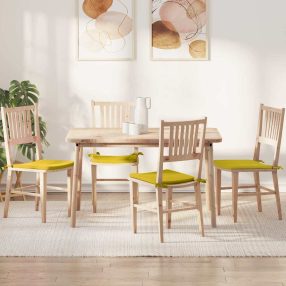 Ülőpárnák 4 pcs Sárga 40 x 40 x 3 cm Bársony