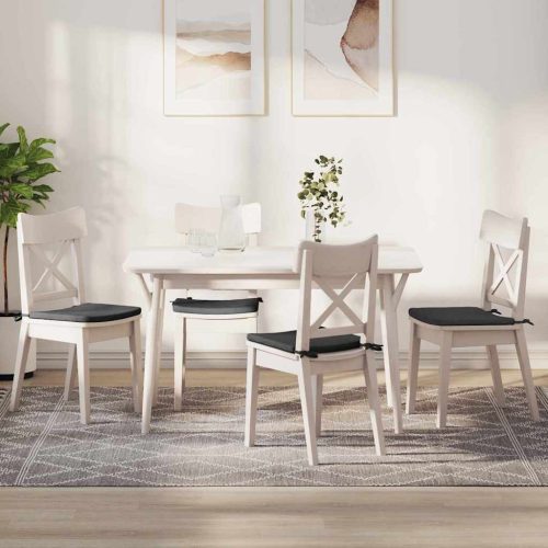 Ülőpárnák 4 pcs Sötétszürke 40 x 40 x 3 cm Bársonyos szövet