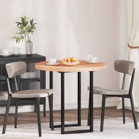   Asztallap Egyéb Világosbarna Ø 80 x 4 cm Masszív tölgyfa