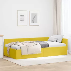   Sarokágy keret Egyéb Sárga 80 x 200 cm Velúr és műnyír