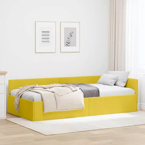 Sarokágy keret Egyéb Sárga 80 x 200 cm Velúr és műnyír