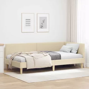   Sarokágy keret Egyéb Krém 80 x 200 cm Szövet és Mérnöki Fa