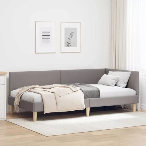 Sarokágy keret Egyéb Tópszínű 100 x 200 cm Szövet és Mérnöki Fa