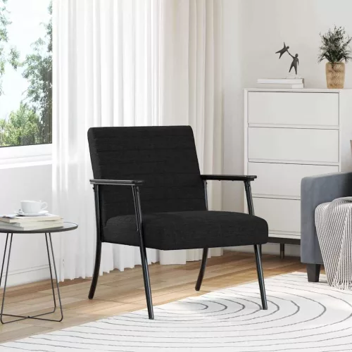 vidaXL karosszék Fekete 59 x 75 x 78 cm szövet