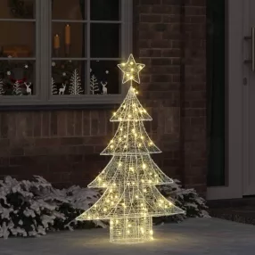 Karácsonyfa Meleg fehér 120 cm Akril 100 LED