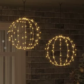  Karácsonyi csúcsdísz világítás 2 db 192 LED Meleg fehér