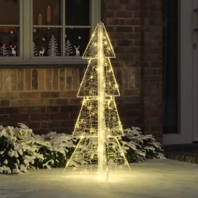 Karácsonyfa Meleg fehér 120 cm Akril 100 LED