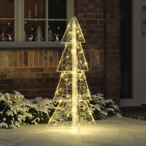 Karácsonyfa Meleg fehér 120 cm Akril 100 LED
