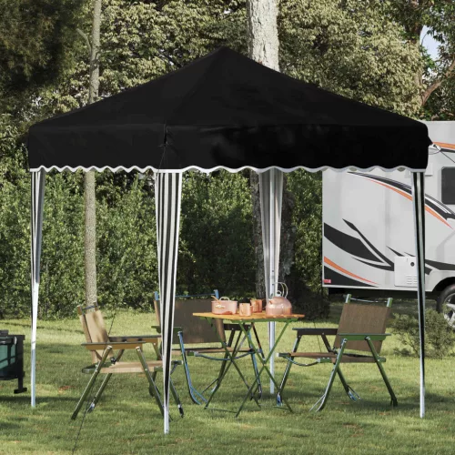 vidaXL Parti sátor Fekete 195 x 195 x 245 cm Oxford Szövet