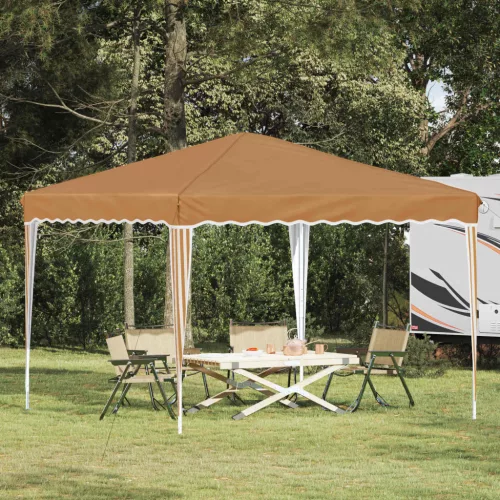 vidaXL Parti sátor Bézs 288 x 288 x 245 cm Oxford Szövet