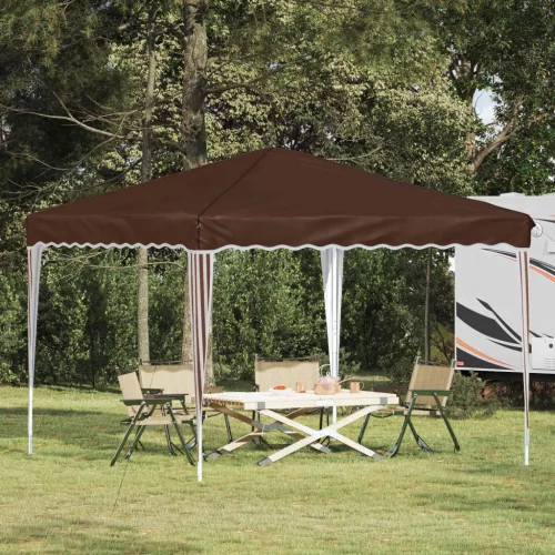 vidaXL Parti sátor Barna 288 x 288 x 245 cm Oxford Szövet