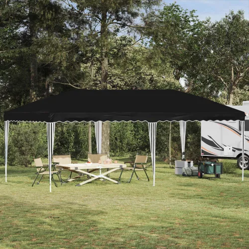vidaXL Parti sátor 575 x 290 x 245 cm Fekete