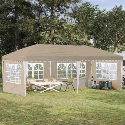 vidaXL Parti sátor 575 x 289 x 245 cm Krémszínű