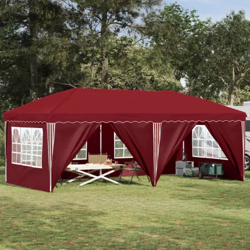 vidaXL Parti sátor 575 x 288 x 245 cm Burgundi
