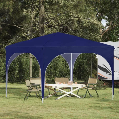 vidaXL Parti sátor 290 x 290 x 245 cm Kék 210D Oxford ezüst bevonattal