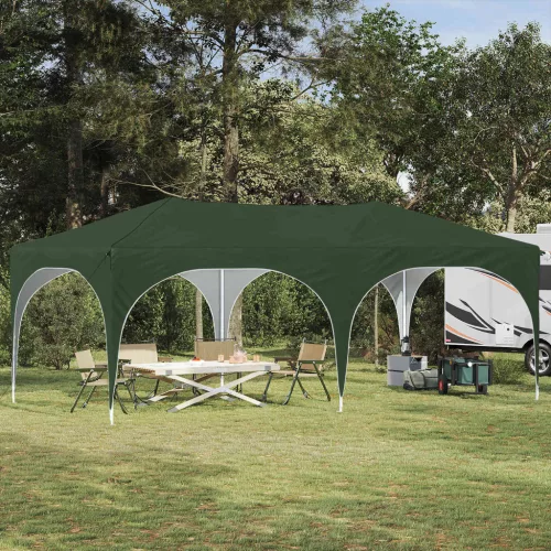 vidaXL Parti sátor Zöld 575 x 288 x 245 cm Oxford Szövet