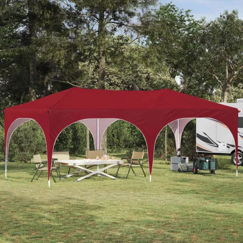 vidaXL Parti sátor Burgundi 575 x 288 x 245 cm Oxford Szövet