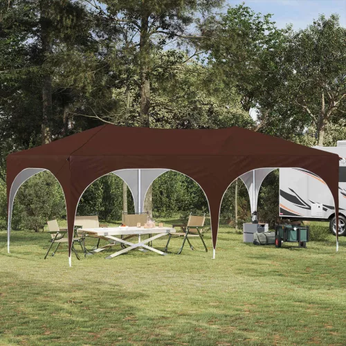 vidaXL Parti sátor Barna 575 x 288 x 245 cm Oxford Szövet