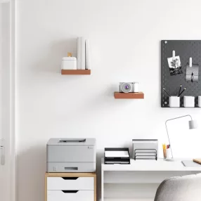   Falpolc Falra szerelhető 2 pcs Piros 23 x 23,5 x 4 cm Faanyag