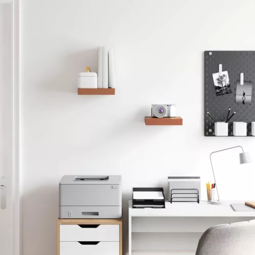 Falpolc Falra szerelhető 2 pcs Piros 23 x 23,5 x 4 cm Faanyag