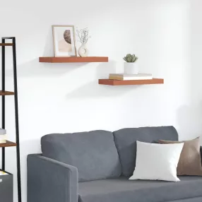 Falpolc Falra szerelhető 2 pcs Piros 50 x 23 x 4 cm Faanyag