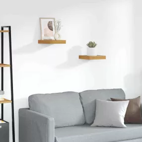   Falpolc Falra szerelhető 2 pcs Barna 23 x 23,5 x 4 cm Faanyag