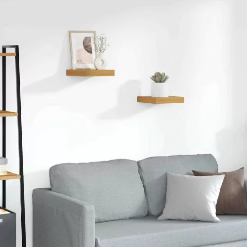 Falpolc Falra szerelhető 2 pcs Barna 23 x 23,5 x 4 cm Faanyag