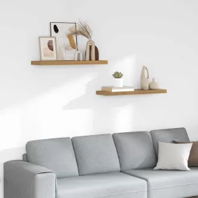   Falpolc Falra szerelhető 2 pcs Barna 90 x 23,5 x 4 cm Faanyag