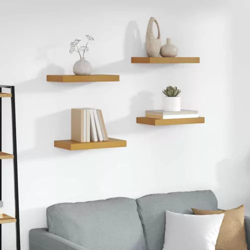 Falpolc Falra szerelhető 4 pcs Bézs 40 x 23,5 x 4 cm Faanyag