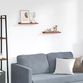   Falpolc polcokkal tárolóval 2 pcs Piros 40 x 9 x 3 cm Faanyag