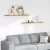 Falpolc polcokkal tárolóval 2 pcs Bézs 115 x 9 x 3 cm Faanyag